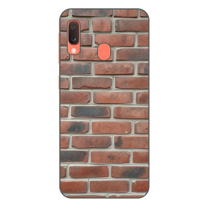 Husa compatibila cu Samsung Galaxy A20e Silicon Gel Tpu Model Brick Wall