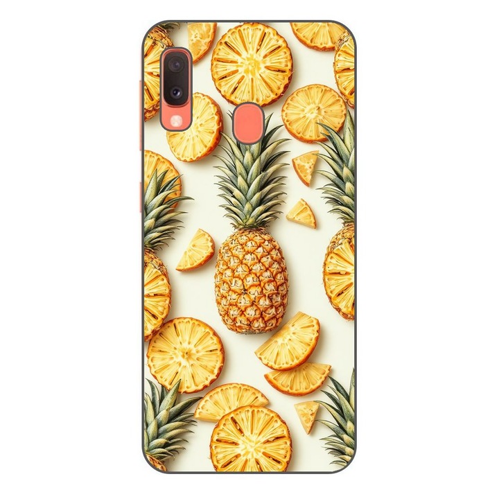 Husa compatibila cu Samsung Galaxy A20e Silicon Gel Tpu Model Juicy Pineapple