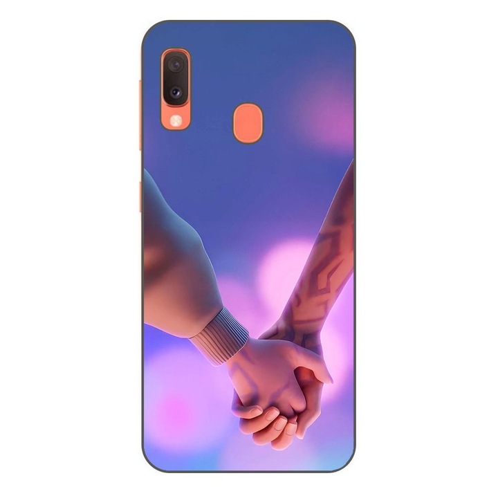 Husa compatibila cu Samsung Galaxy A20e Silicon Gel Tpu Model KPop Demon Hunters Couples Hands