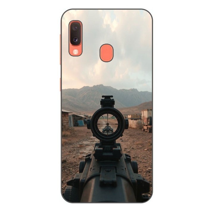 Husa compatibila cu Samsung Galaxy A20e Silicon Gel Tpu Model First Person Shooter