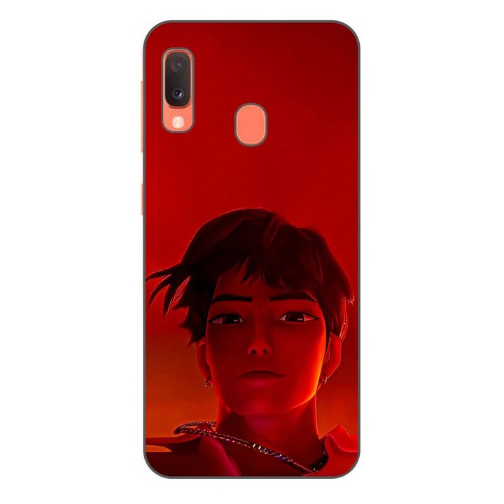 Husa compatibila cu Samsung Galaxy A20e Silicon Gel Tpu Model KPop Demon Hunters Jinu Red