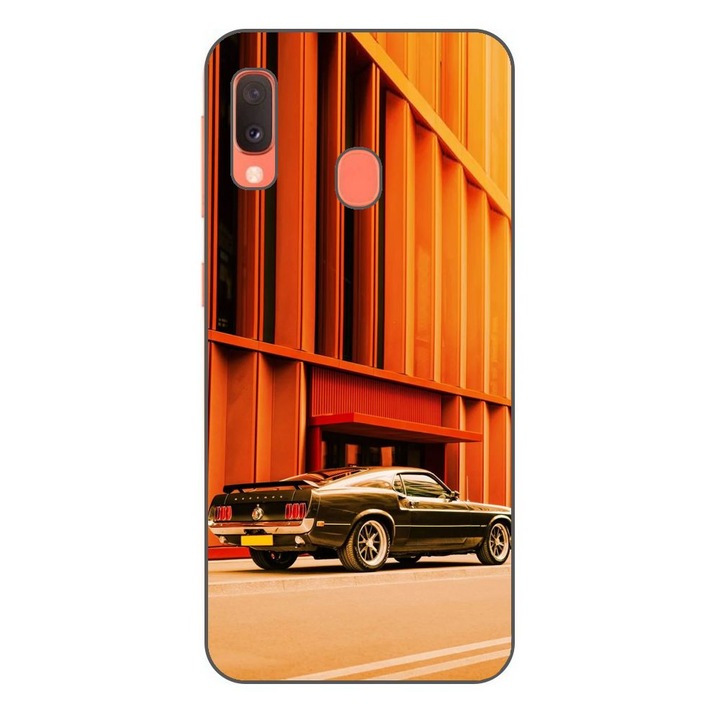 Husa compatibila cu Samsung Galaxy A20e Silicon Gel Tpu Model Mustang Sunset