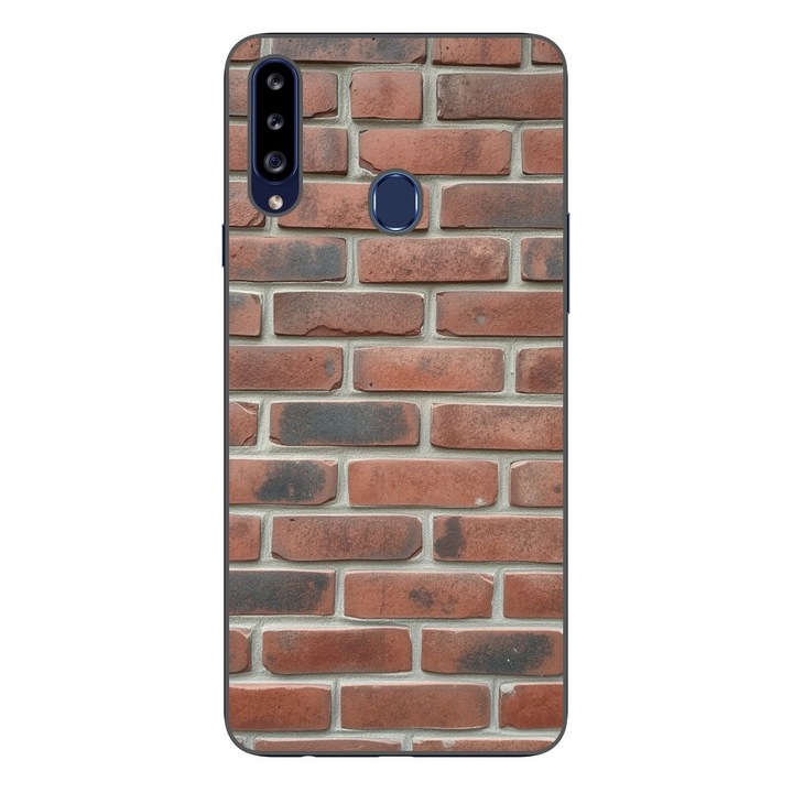 Husa compatibila cu Samsung Galaxy A20S Silicon Gel Tpu Model Brick Wall