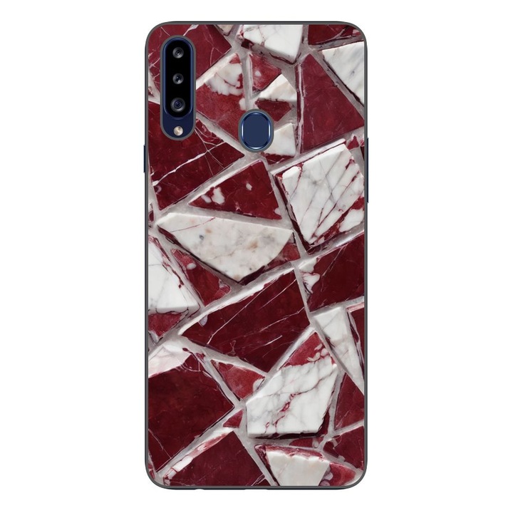 Husa compatibila cu Samsung Galaxy A20S Silicon Gel Tpu Model Broken Glass Red Blood