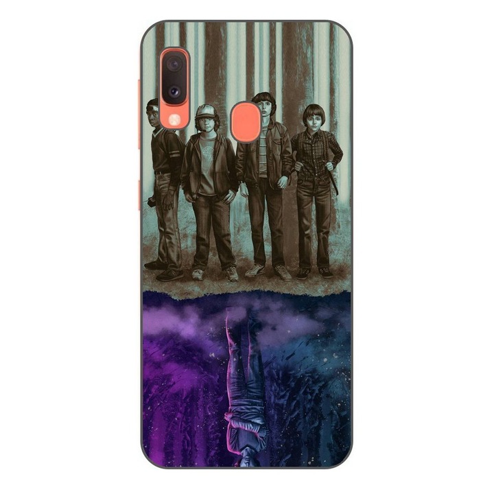 Husa compatibila cu Samsung Galaxy A20e Silicon Gel Tpu Model Stranger Things Upside Down Eleven