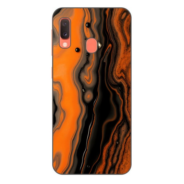 Husa compatibila cu Samsung Galaxy A20e Silicon Gel Tpu Model Metallic Lava Flow Pattern