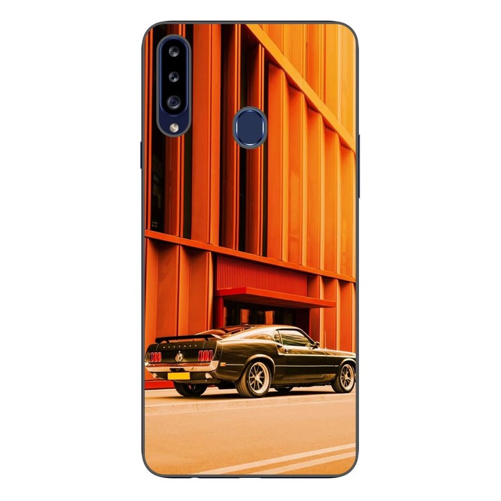 Husa compatibila cu Samsung Galaxy A20S Silicon Gel Tpu Model Mustang Sunset