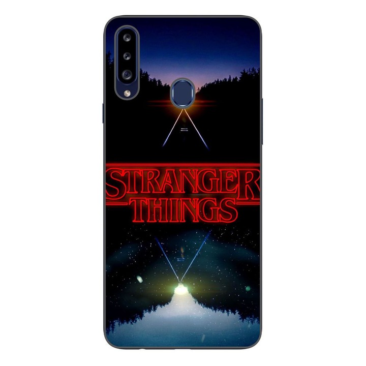 Husa compatibila cu Samsung Galaxy A20S Silicon Gel Tpu Model Stranger Things Sunset