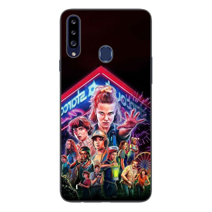 Husa compatibila cu Samsung Galaxy A20S Silicon Gel Tpu Model Stranger Things All Team