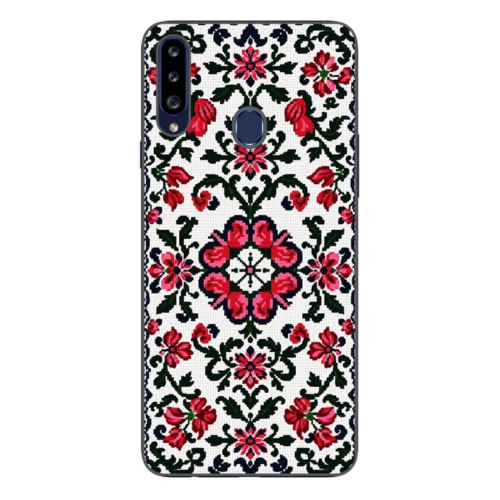 Husa compatibila cu Samsung Galaxy A20S Silicon Gel Tpu Model Traditional Knit Design