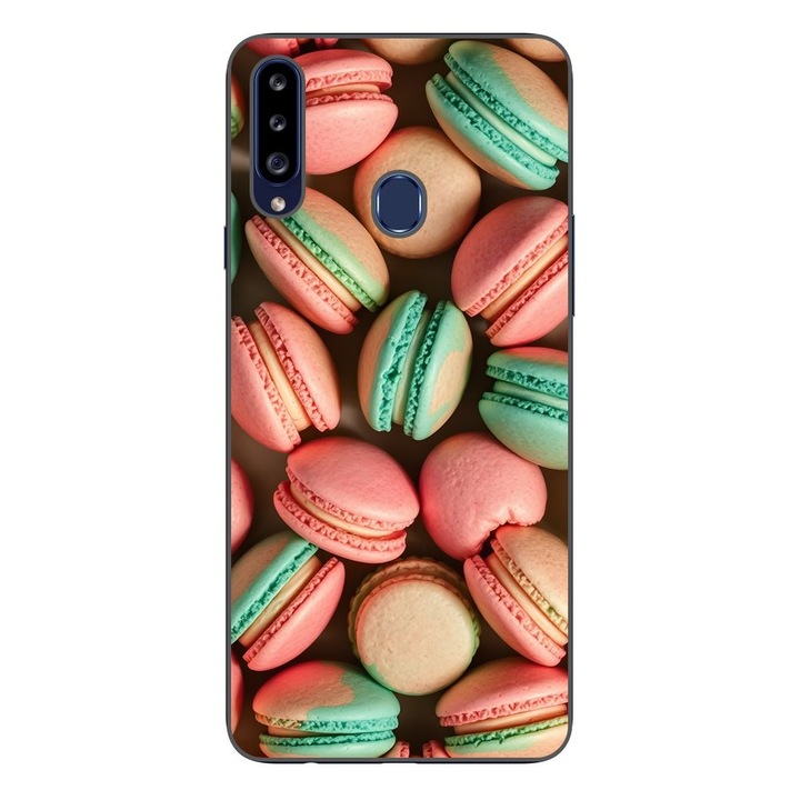 Husa compatibila cu Samsung Galaxy A20S Silicon Gel Tpu Model Tasty Macarons