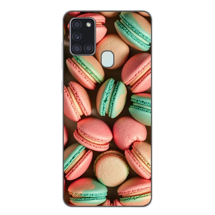 Husa compatibila cu Samsung Galaxy A21s Silicon Gel Tpu Model Tasty Macarons
