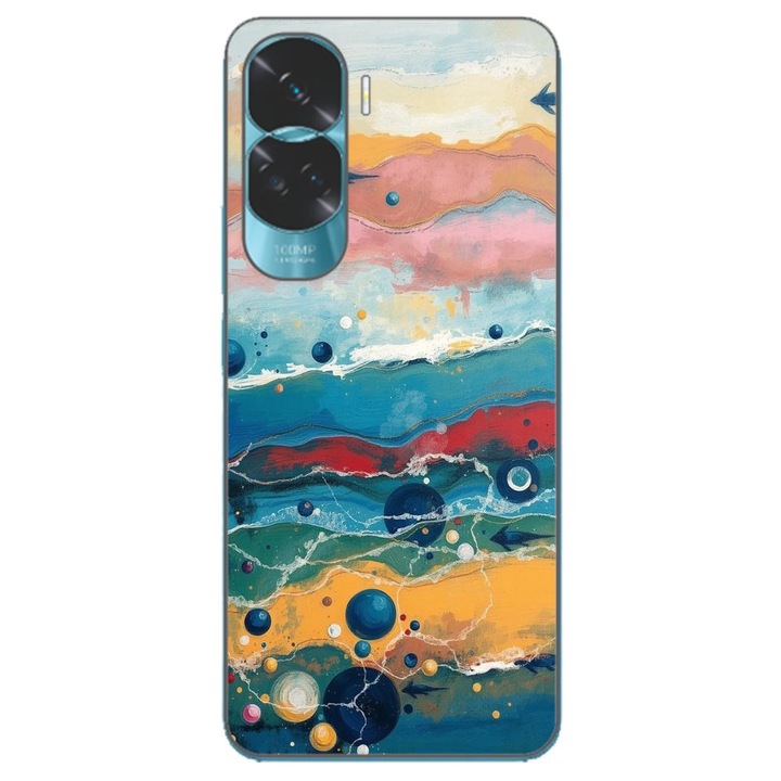 Husa compatibila cu Honor 90 Lite 5G Silicon Gel Tpu Model Painted Waterworld