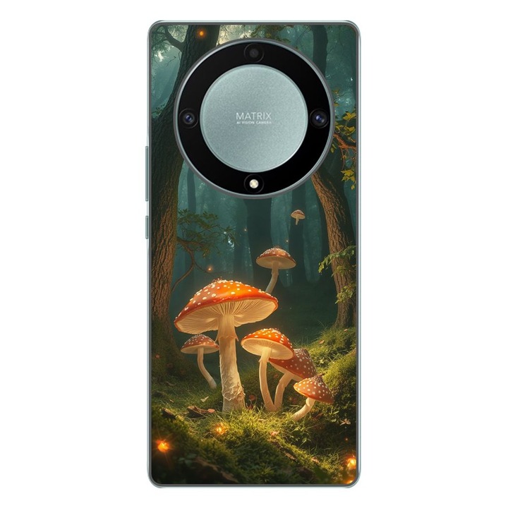 Husa compatibila cu Honor Magic 5 Lite Silicon Gel Tpu Model Glowing Magical Mushrooms
