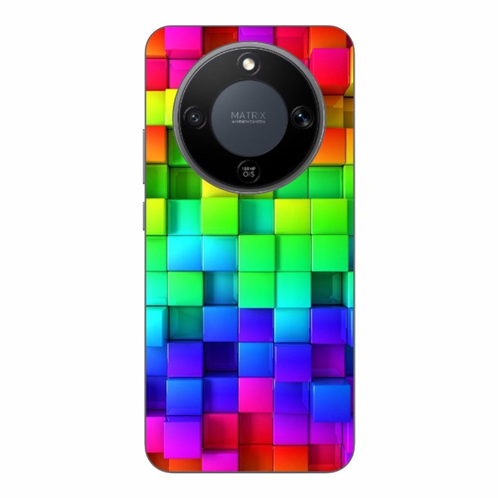 Husa compatibila cu Honor Magic8 Lite Silicon Gel Tpu Model Colorful Cubes