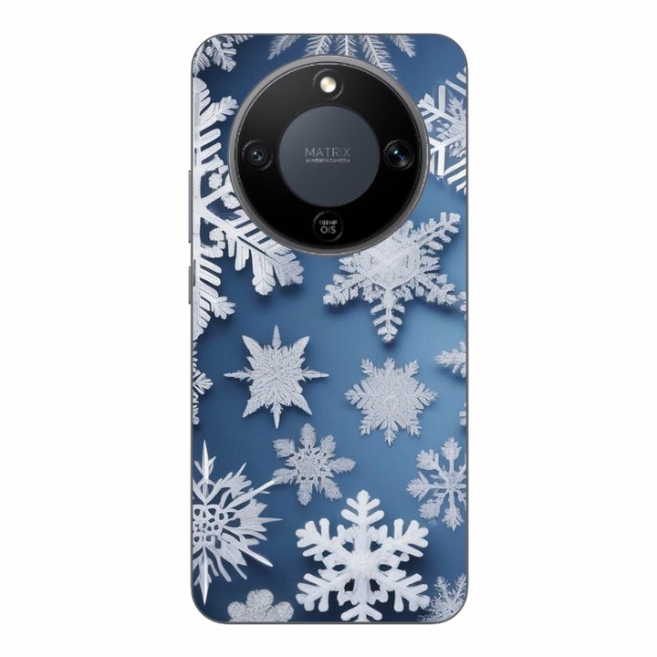 Husa compatibila cu Honor Magic8 Lite Silicon Gel Tpu Model Fulgi de Zapada