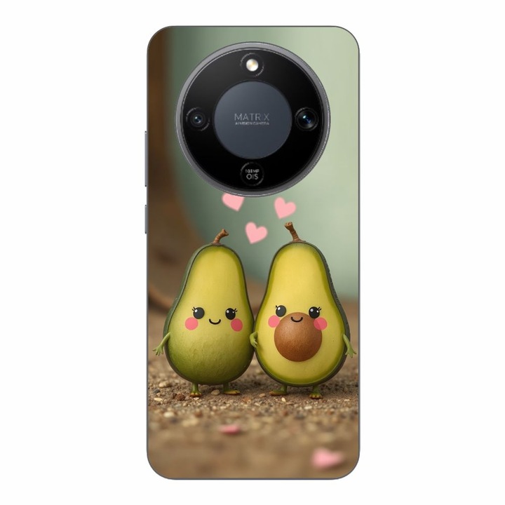 Husa compatibila cu Honor Magic8 Lite Silicon Gel Tpu Model Kawaii Avocados in Love