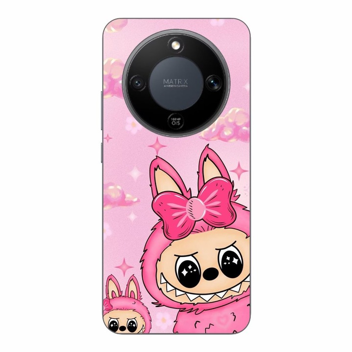 Husa compatibila cu Honor Magic8 Lite Silicon Gel Tpu Model Labubu Pink Fantasy