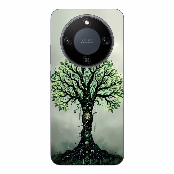 Husa compatibila cu Honor Magic8 Lite Silicon Gel Tpu Model Mystical Tree