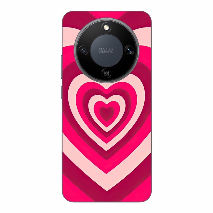 Husa compatibila cu Honor Magic8 Lite Silicon Gel Tpu Model Powerpuff Girls Heart Deep Pink
