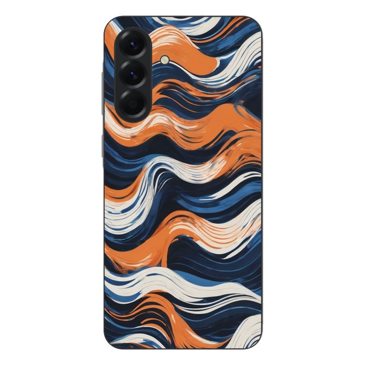 Husa compatibila cu Samsung Galaxy A26 Silicon Gel Tpu Model Abstract Crazy Orange Waves