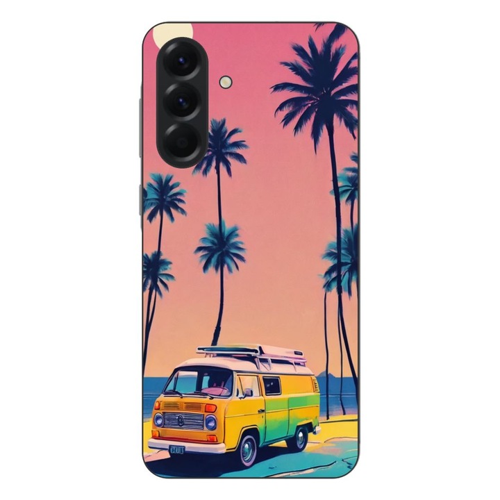 Husa compatibila cu Samsung Galaxy A26 Silicon Gel Tpu Model Summer Vibes Camper and Palms Pop Art