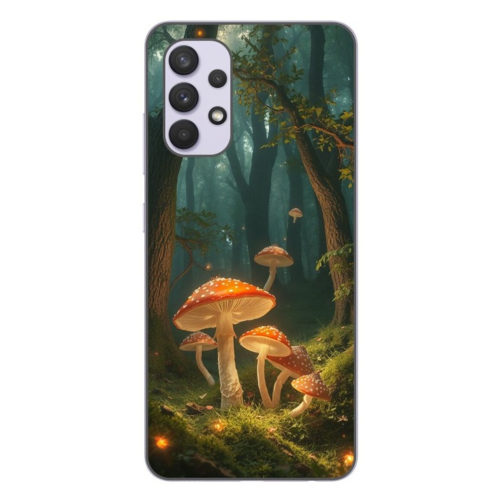 Husa compatibila cu Samsung Galaxy A32 5G Silicon Gel Tpu Model Glowing Magical Mushrooms