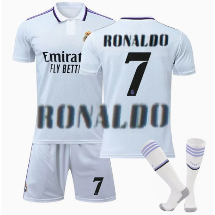 Echipament sport, respirabil, alb, pentru baieti, 100-110 CM