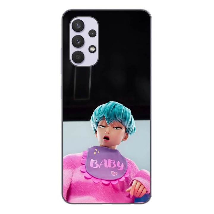 Husa compatibila cu Samsung Galaxy A32 5G Silicon Gel Tpu Model KPop Demon Hunters Saja Baby
