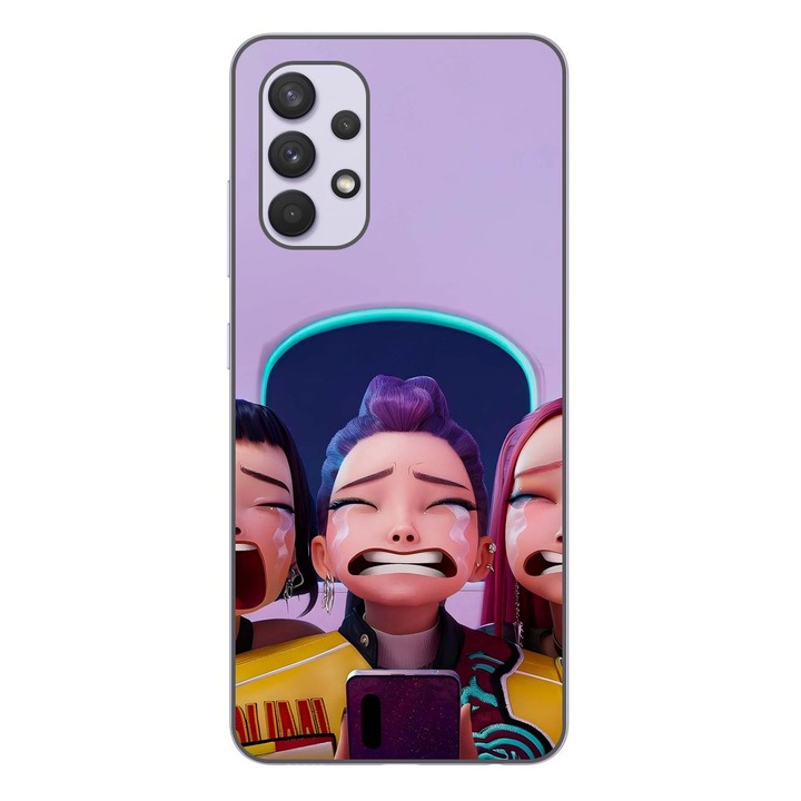 Husa compatibila cu Samsung Galaxy A32 5G Silicon Gel Tpu Model KPop Demon Hunters Crying Girls