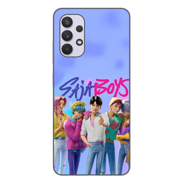 Husa compatibila cu Samsung Galaxy A32 4G Silicon Gel Tpu Model KPop Demon Hunters Saja Boys