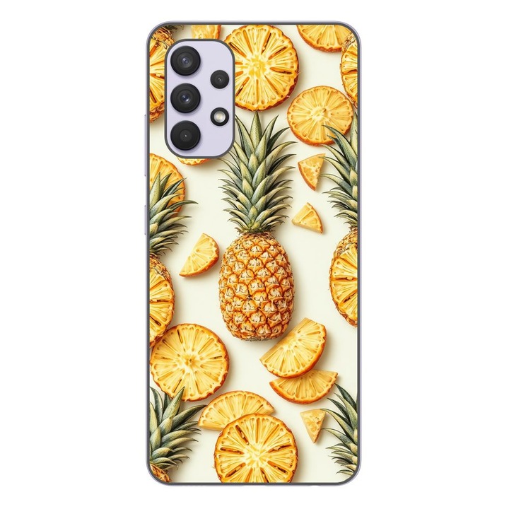 Husa compatibila cu Samsung Galaxy A32 5G Silicon Gel Tpu Model Juicy Pineapple