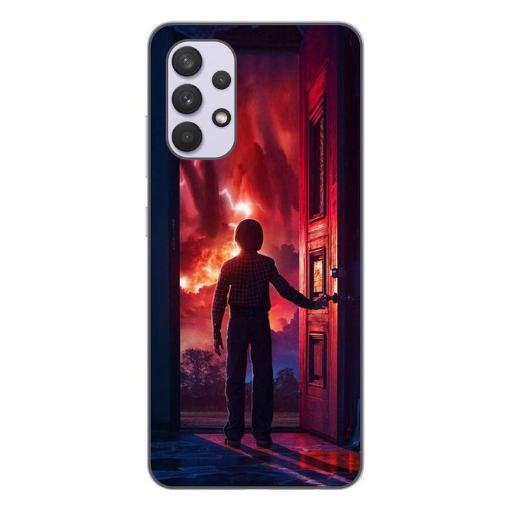 Husa compatibila cu Samsung Galaxy A32 4G Silicon Gel Tpu Model Stranger Things Door to Hell