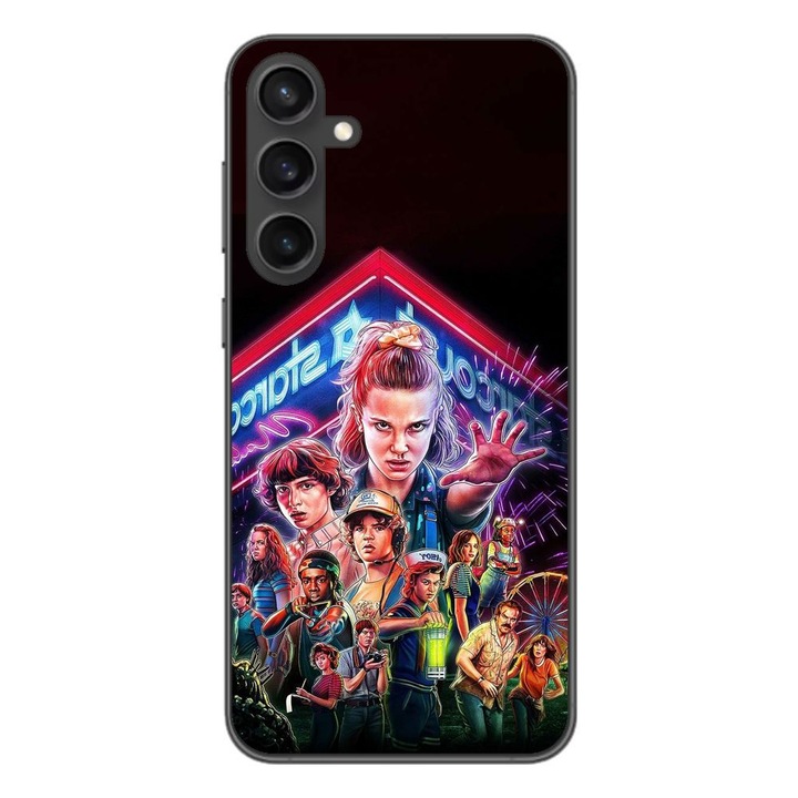 Husa compatibila cu Samsung Galaxy A55 Silicon Gel Tpu Model Stranger Things All Team