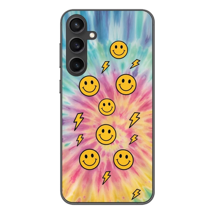 Husa compatibila cu Samsung Galaxy A55 Silicon Gel Tpu Model Retro Smiley Faces