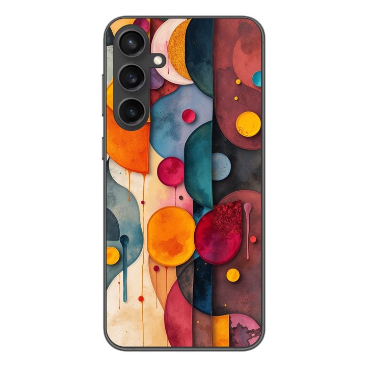 Husa compatibila cu Samsung Galaxy A55 Silicon Gel Tpu Model Abstract Shapes and Colors