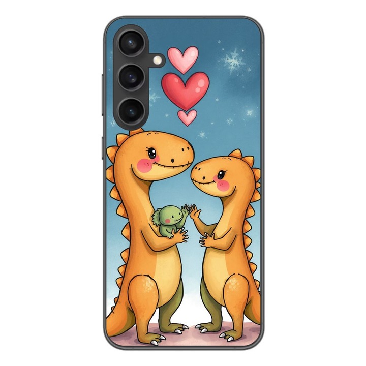 Husa compatibila cu Samsung Galaxy A55 Silicon Gel Tpu Model Dino Cute Family
