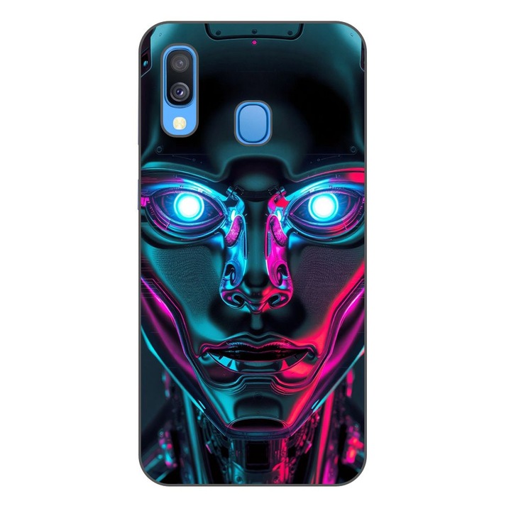 Husa compatibila cu Samsung Galaxy A40 Silicon Gel Tpu Model Chrome Humanoid