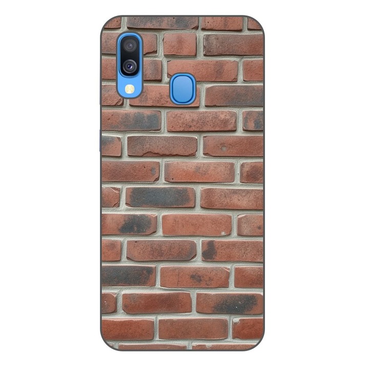 Husa compatibila cu Samsung Galaxy A40 Silicon Gel Tpu Model Brick Wall