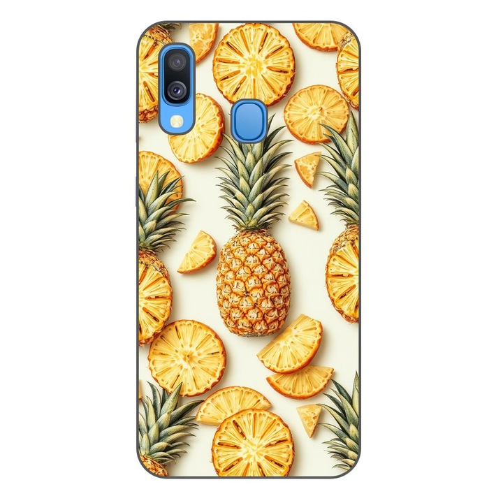 Husa compatibila cu Samsung Galaxy A40 Silicon Gel Tpu Model Juicy Pineapple