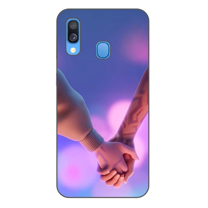 Husa compatibila cu Samsung Galaxy A40 Silicon Gel Tpu Model KPop Demon Hunters Couples Hands