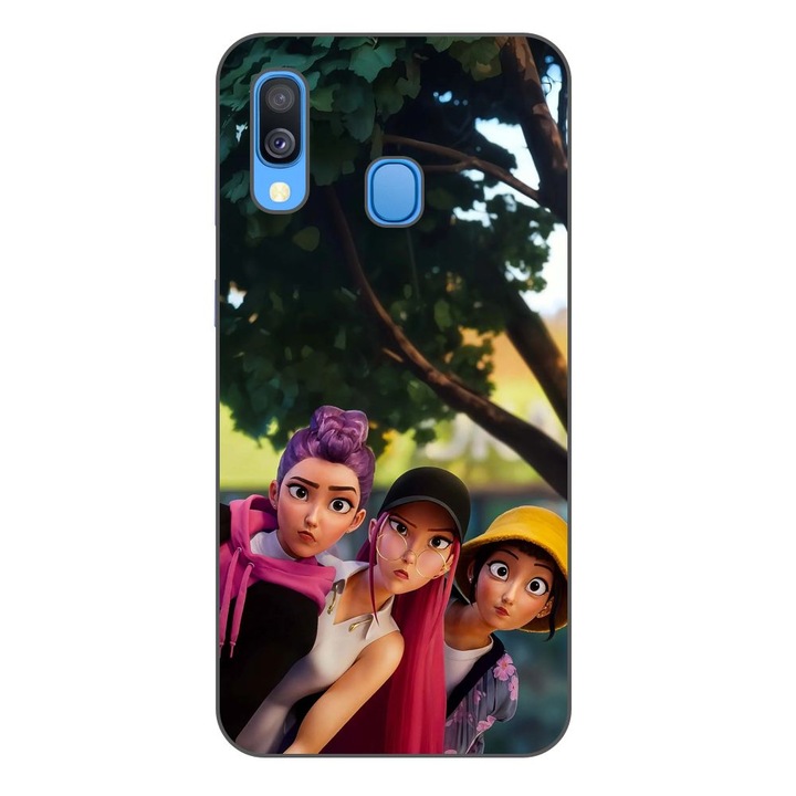 Husa compatibila cu Samsung Galaxy A40 Silicon Gel Tpu Model KPop Demon Hunters Shy Girls