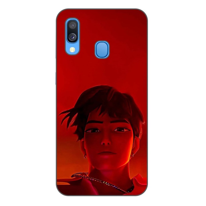 Husa compatibila cu Samsung Galaxy A40 Silicon Gel Tpu Model KPop Demon Hunters Jinu Red