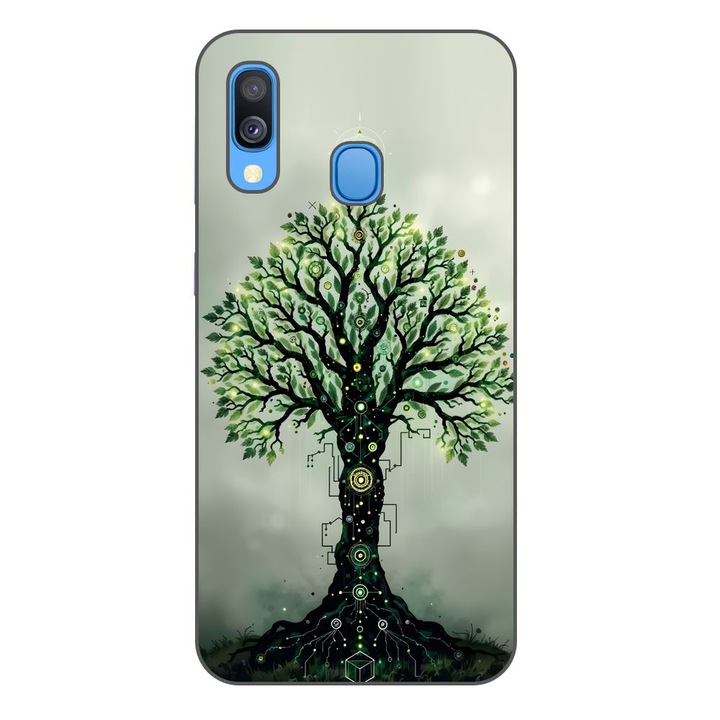 Husa compatibila cu Samsung Galaxy A40 Silicon Gel Tpu Model Mystical Tree
