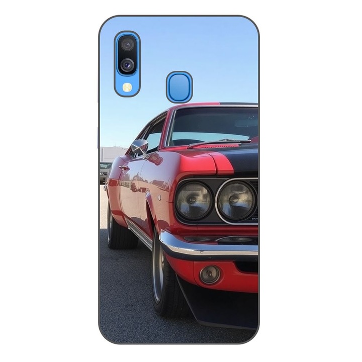 Husa compatibila cu Samsung Galaxy A40 Silicon Gel Tpu Model Red Muscle Car