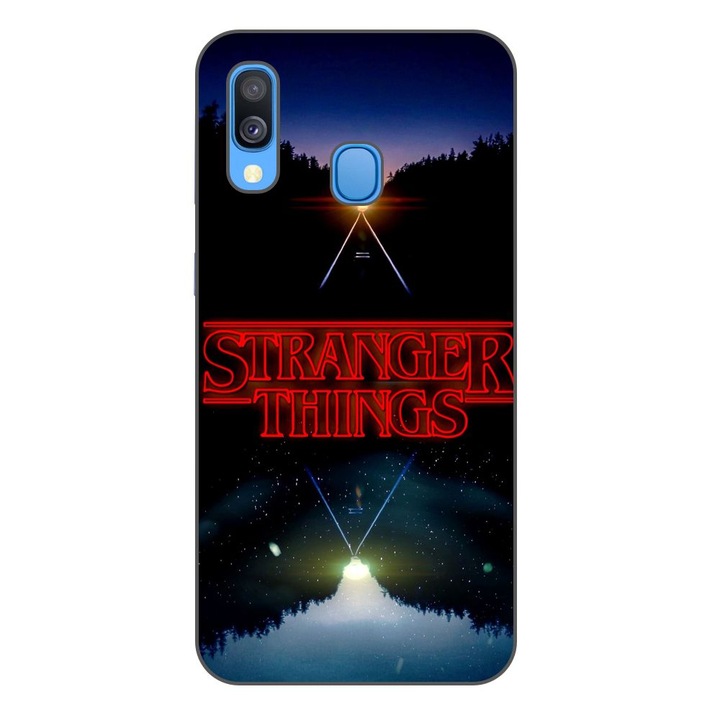 Husa compatibila cu Samsung Galaxy A40 Silicon Gel Tpu Model Stranger Things Sunset