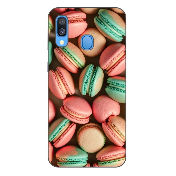 Husa compatibila cu Samsung Galaxy A40 Silicon Gel Tpu Model Tasty Macarons