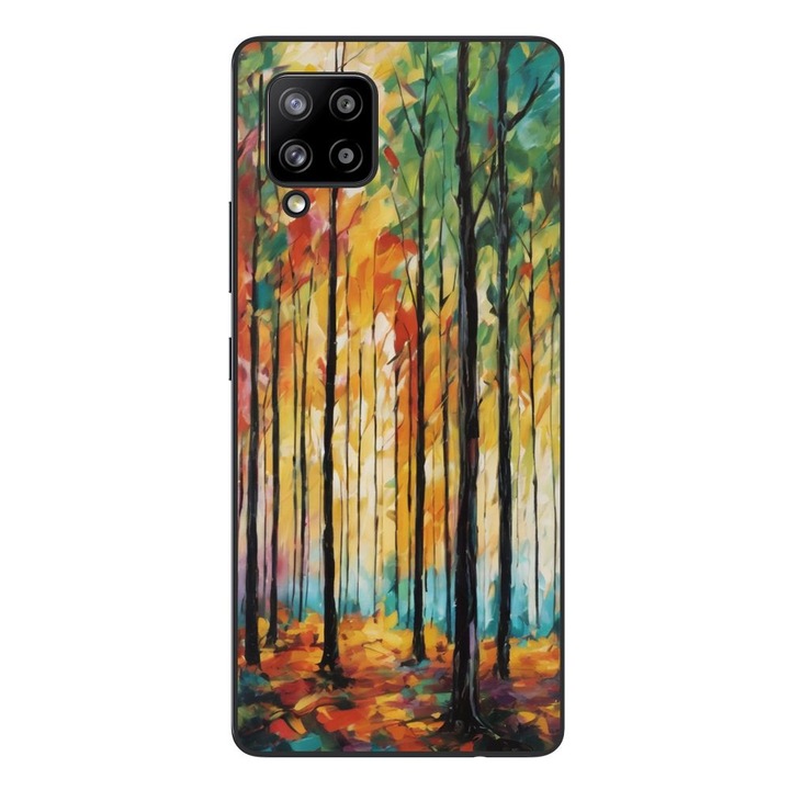 Husa compatibila cu Samsung Galaxy A42 5G Silicon Gel Tpu Model Colored Forest Art