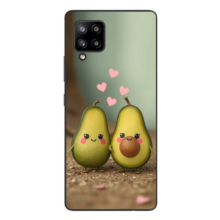 Husa compatibila cu Samsung Galaxy A42 5G Silicon Gel Tpu Model Kawaii Avocados in Love