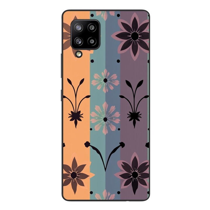 Husa compatibila cu Samsung Galaxy A42 5G Silicon Gel Tpu Model Vintage Decal Flower